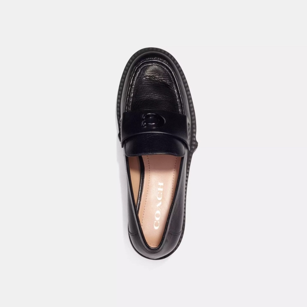 NEW Coach Leah Loafer Black Leather Loafers Size. 7 - Picture 10 of 11